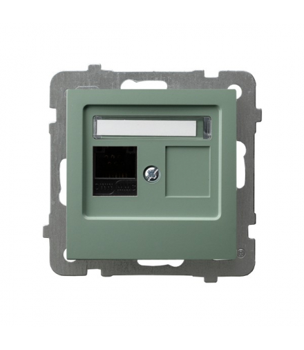 AS GPK-1G/K/m/84 Gniazdo komputerowe pojedyncze, kat. 5e MMC Zielony mat Ospel