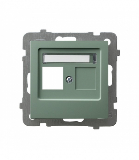 AS GPK-1G/p/84 Obudowa gniazda pojedynczego typu Keystone prosta Zielony mat Ospel