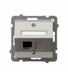 AS GPK-1GS/p/82 Obudowa gniazda pojedynczego typu Keystone skośna Kaszmir Ospel