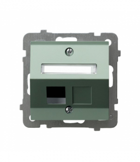AS GPK-1GS/p/84 Obudowa gniazda pojedynczego typu Keystone skośna Zielony mat Ospel