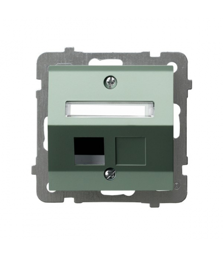 AS GPK-1GS/p/84 Obudowa gniazda pojedynczego typu Keystone skośna Zielony mat Ospel