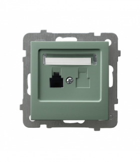 AS GPT-1G/m/84 Gniazdo telefoniczne pojedyncze Zielony mat Ospel
