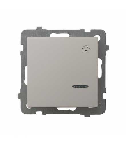 AS ŁP-5GS/m/82 Łącznik zwierny światło z podświetleniem niebieskim Kaszmir Ospel