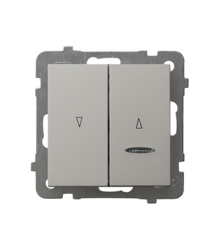 AS ŁP-7GBS/m/82 Łącznik żaluzjowy z podświetleniem niebieskim z blokadą mechaniczną Kaszmir Ospel