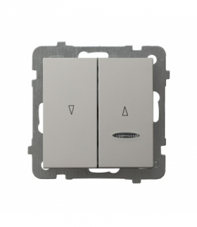 AS ŁP-7GS/m/82 Łącznik żaluzjowy, zwierny, z podświetleniem niebieskim Kaszmir Ospel