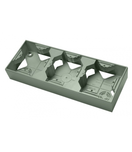 AS PNP-3G/84 Puszka instalacyjna do serii As potrójna Zielony mat Ospel