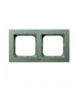 AS RH-2G/84 Ramka podwójna do łączników IP-44 Zielony mat Ospel