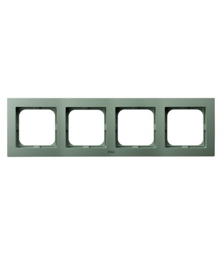 AS RH-4G/84 Ramka poczwórna do łączników IP-44 Zielony mat Ospel