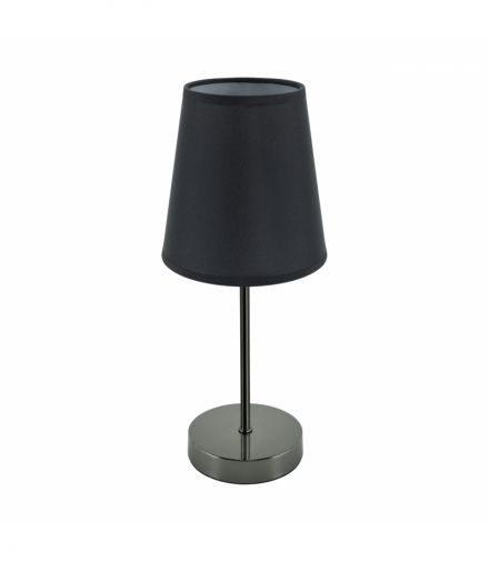 Lampka stołowa FATIMA E14 BLACK, czarna, klasyczna, metalowa podstawa, Struhm 04830