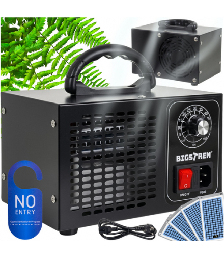 Generator ozonu, ozonator, oczyszczasz powietrza do domu, samochodu, timer 60 min, mocny 150W, 4 płytki Bigstren 25076 18428