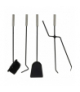 Przybory kominkowe, akcesoria do kominka, pieca, stojak metalowy, zestaw 5w1, solidne, eleganckie, Kaminer 25971 18425