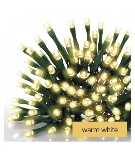 Lampki choinkowe Classic 40 LED 4m ciepła biel, zielony przewód, IP44, 8 programów, timer EMOS D4AW21