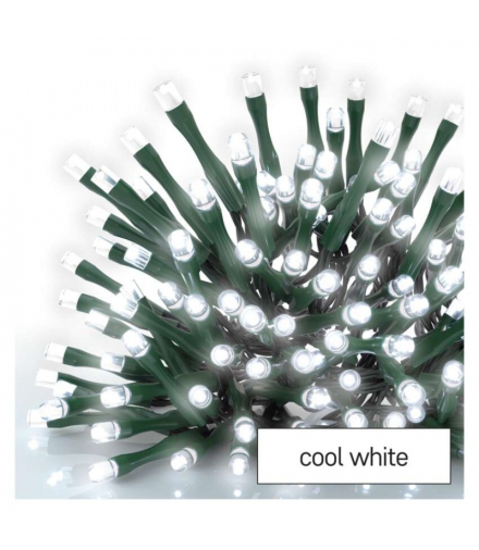 Lampki choinkowe Classic 180 LED 18m zimna biel, zielony przewód, IP44, 8 programów, timer EMOS D4AC24