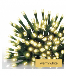 Lampki choinkowe Classic 180 LED 18m ciepła biel, zielony przewód, IP44, 8 programów, time EMOS D4AW24