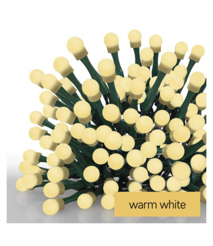 Lampki choinkowe 480 LED cherry 48m , ciepła biel, zielony przewód, IP44,8 programów, time EMOS D5AW25