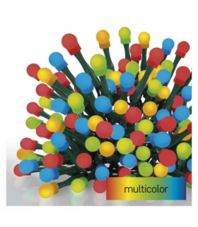 Lampki choinkowe 480 LED cherry 48m, multikolor, zielony przewód, IP44, 8 programów, timer EMOS D5AM27