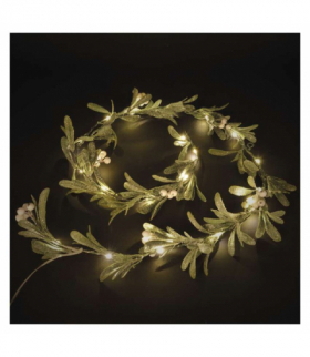 Dekoracje - girlanda jemioła 25 LED, 1,5 m, 3xAA, ciepła biel, IP20, timer EMOS DCTW27