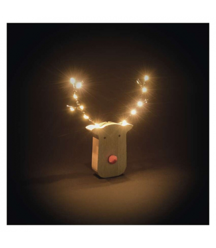 Dekoracje - renifer 8 LED , 16 cm, 2x AAA, ciepła biel, IP20, timer, 12 szt., display box EMOS DCWW42