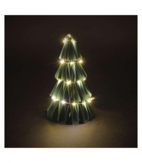 Dekoracje - choinka papierowa 35 LED, 30 cm, ciepła biel, 3× AA, IP20, timer EMOS DCAW22