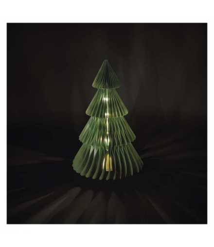 Dekoracje - choinka papierowa 10 LED, 30 cm, ciepła biel, 3× AA, IP20, timer EMOS DCAW21