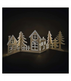 Dekoracje - wioska 40 LED, 60 cm, 2x AA, ciepła biel, IP20, timer EMOS DCWW41