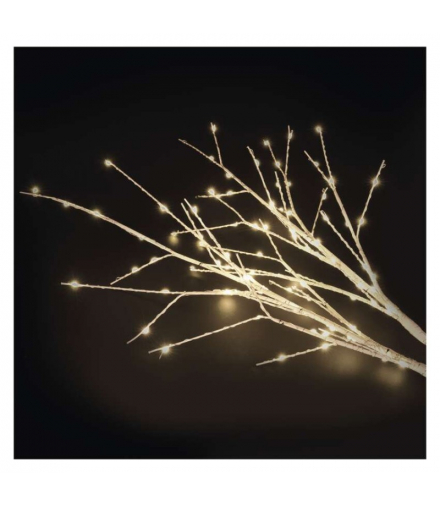 Dekoracje - 2x gałązka brzozy, 60 cm, 3x AA, IP44, ciepła biel, IP20, timer EMOS DCTW26