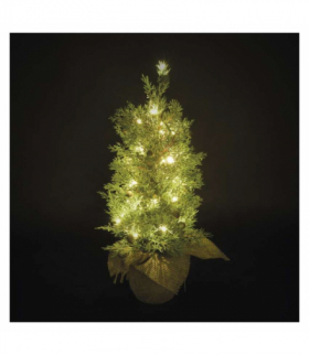 Dekoracje - choinka 30 LED, 50 cm, ciepła biel, IP44, timer EMOS DCTW31