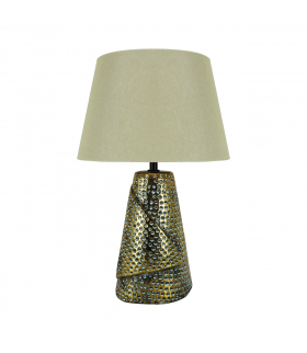 Lampka stołowa MAGDA E27 GOLD / BEIGE IDEUS 03963