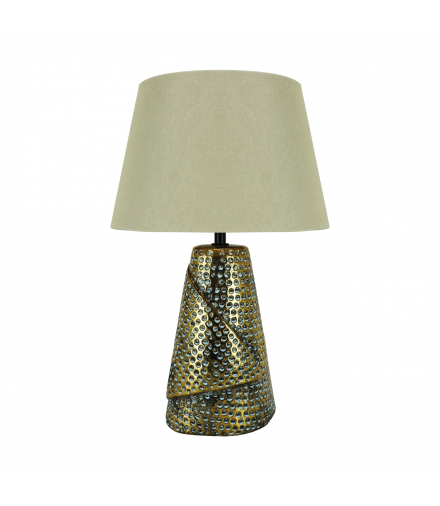Lampka stołowa MAGDA E27 GOLD / BEIGE IDEUS 03963