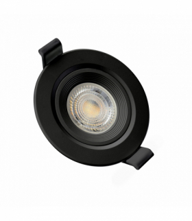 FIALE CORE FLAT GU10 OCZKO GU10 IP20 FI90X26MM CZARNY OKRĄGŁA RUCHOMA Spectrum SLIP001026