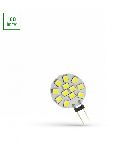 LED G4 12V 1.2W 12 LED CW 20mm SPECTRUM WOJ+13785_CW