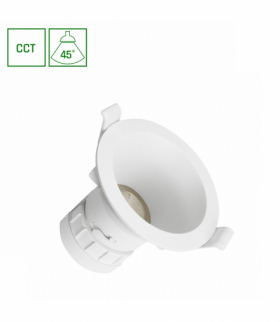 FIALE CORE COMPLETE DOWNLIGHT 7W CCT 230V 45ST IP20 UGR19 FI90X85MM BIAŁY OKRĄGŁA Spectrum SLI043030CCT_PW