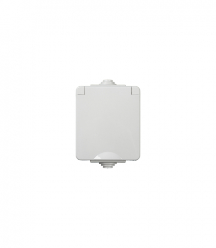 Gniazdo zasilające francuskie z ochroną styków TEKNO IP65GR GN1x2P+Z szary Kanlux 39223