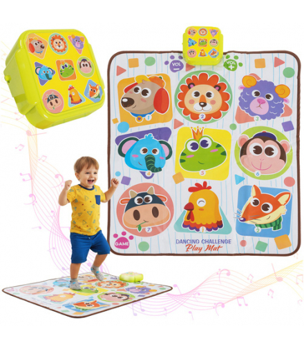 Interaktywna mata muzyczna do tańczenia, 82x65cm, zabawa dla dzieci, gra do tańczenia Kruzzel 26547 18517