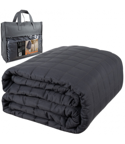 Kołdra obciążeniowa, 10kg, 200x220cm, szara sensoryczna, dwustronna, dwuosobowa, stylowa, Ruhhy 24427 18536