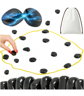 Kamienie magnetyczne do gry, szachy, gra strategiczna, woreczek, sznurek + kamienie 20szt. Kruzzel 26601 18544