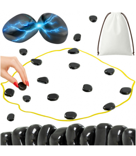 Kamienie magnetyczne do gry, szachy, gra strategiczna, woreczek, sznurek + kamienie 20szt. Kruzzel 26601 18544