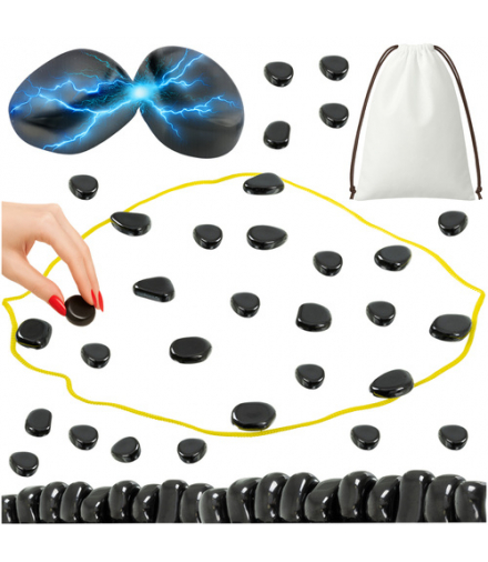 Kamienie magnetyczne do gry, szachy, gra strategiczna, woreczek, sznurek + kamienie 40szt. Kruzzel 26602 18543