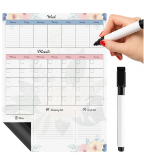 Planner magnetyczny na lodówkę, duży kalendarz na magnes, 60x45cm + marker suchościeralny Ruhhy 26716 18538