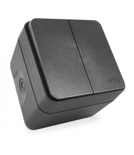 EMOS Cyklone wyłącznik schodowy podwójny, IP55 EMOS D730423