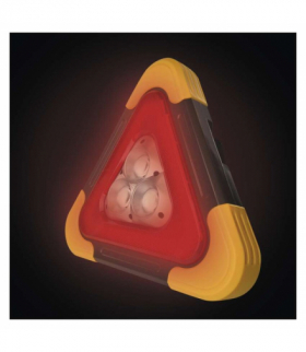 Trójkąt ostrzegawczy ładowalny USB, lampa robocza, COB LED + RED LED EMOS P4010