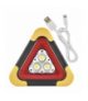 Trójkąt ostrzegawczy ładowalny USB, lampa robocza, COB LED + RED LED EMOS P4010