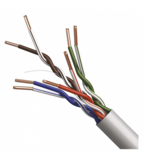 Kabel UTP Cat5e PVC Basic, krążek 100m, pełna miedź (Cu) EMOS S9136