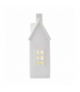 Dekoracja, domek ceramiczny, 1LED, 18cm, 1xCR2032, IP20, ciepła biel, IP20, timer EMOS DCLW37