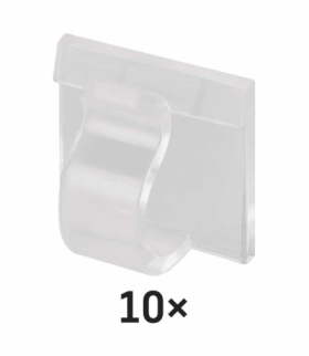 Haczyk samoprzylepny do lampek choinkowych, 10szt. uchwyt przyklejany do oświetlenia łańcuchowego, hak do dekoracji, pojedynczy, wewnętrzny, transparentny EMOS DCH001