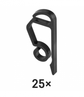 Haczyk do lampek choinkowych, uchwyt do oświetlenia łańcuchowego, hak do dekoracji, do użytku wewnątrz i na zewnątrz, czarny EMOS DCH003