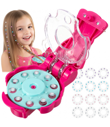 Maszynka do ozdabiania włosów i ubrań diamencikami, 180 kryształków XXL Iso Trade 26726 18566