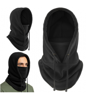 Czapka zimowa komin, czarny, uniwersalny rozmiar, damska męska, ciepła Trizand 26127 18555