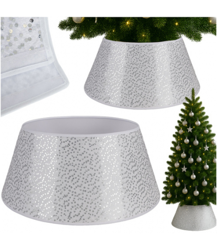 Osłonka na choinkę 60x22cm srebrna Ruhhy 25361 18572