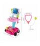 Zestaw małego doktora, wózek różowy, zabawka lekarska z akcesoriami Iso Trade 26556 18586